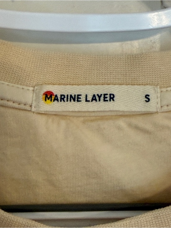 Marine Layer Enya Puff Sleeve Sweatshirt Beige Crewneck Cotton S 25229 - Picture 10 of 15